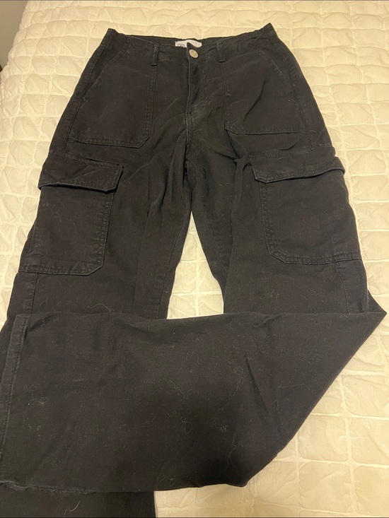 Zara Pants - Zara Black Men's Cargo Pants with Utility Pockets